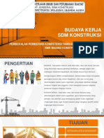 Budaya Kerja SDM Konstruksi