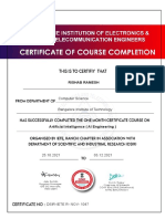 IETE Ranchi Course Completion - DSIR-IETE R - NOV - 1047