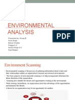 Environmental scanning and analysis