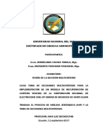 Recuperación de cartera eléctrica con AHP