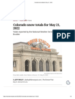 Colorado Snowfall Report May 21