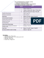 SOGS FIRST YEAR - ACADEMIC CALENDER 2021-2022 - Second Semester