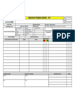 Formato de Ats Analisis de Trabajo Seguro