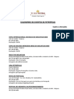 Calendário de Eventos Petrópolis 2022