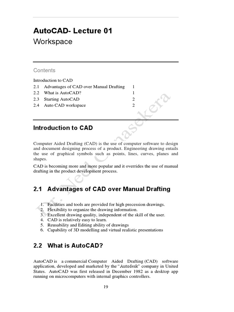 DMX3305 AutoCAD Lecture Note 1 | PDF | Computer Aided Design | Command ...