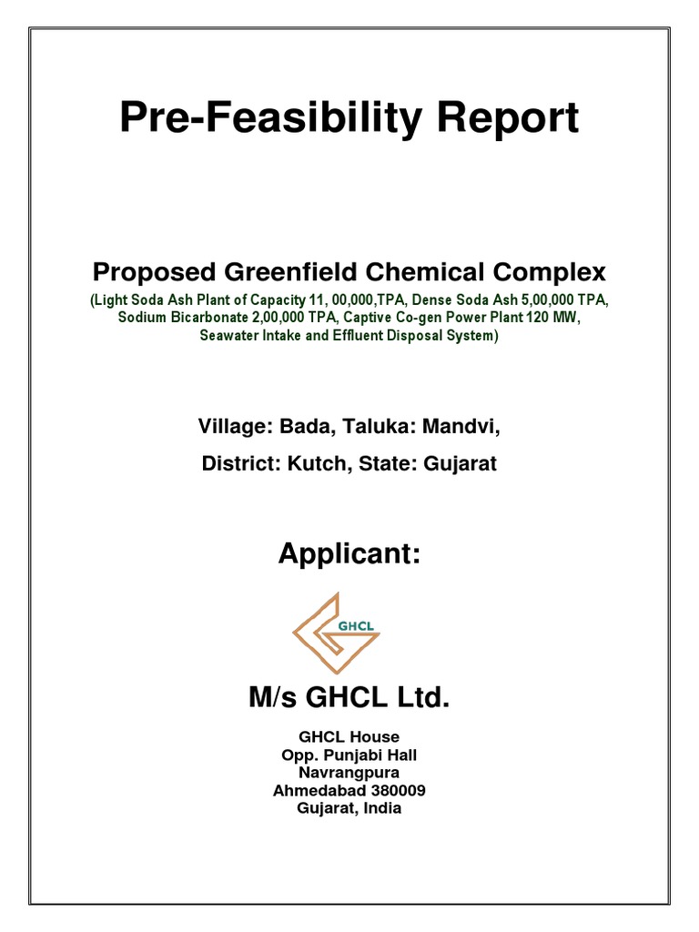 GHCL Greenfield Soda Ash Project in Kutch | PDF | Sodium Hydroxide ...