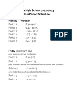 Delta High School Bell Schedule V