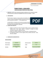 Informe Tecnico, Planta de Tratamiento de Agua - 016-2022