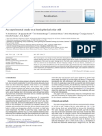 (Arunkumar, 2012) An Experimental Study On A Hemispherical Solar Still