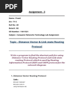 Topic - Distance Vector & Link State Routing Protocol