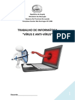 trabalho de informática sobre vírus e anti-vírus