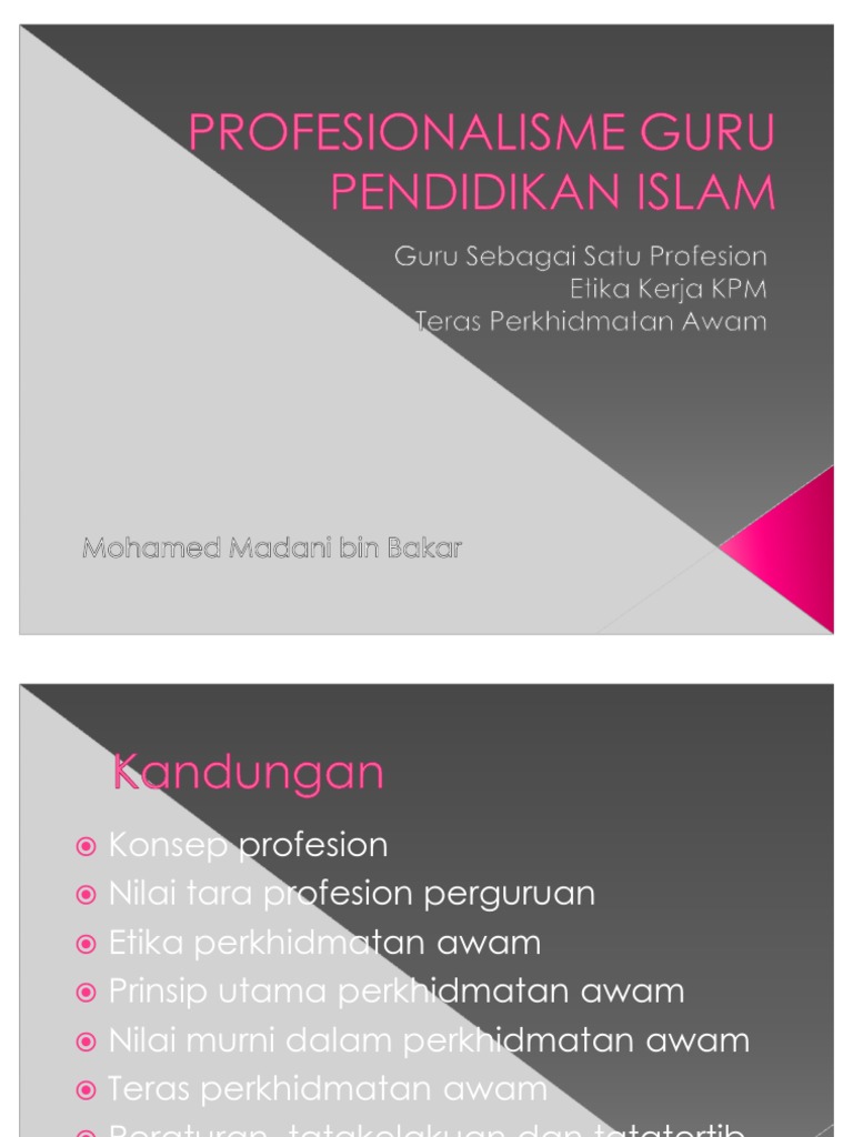 Profesionalisme Guru Pendidikan Islam | PDF