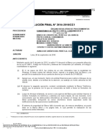 RESOLUCIÓN FINAL #2014-2016/CC1: Banco de Crédito Del Perú S.A.: 0,54 Uit Sanción