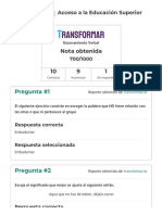 Simulador de Razonamiento Verbal Transformar 2022