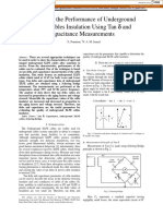 A Study on the Performance of Underground XLPE Cables Insulation Using Tan δ δ δ δ and Capacitance Measurements