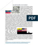 Relación económica del Ecuador con el exterior