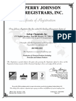 Solvay Chemicals, Inc. ISO9001 Certificate Issued Dec 5 2020, Expires Dec 4, 2023