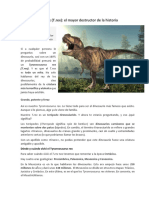 Sexto Tyrannosaurusrex Lectura