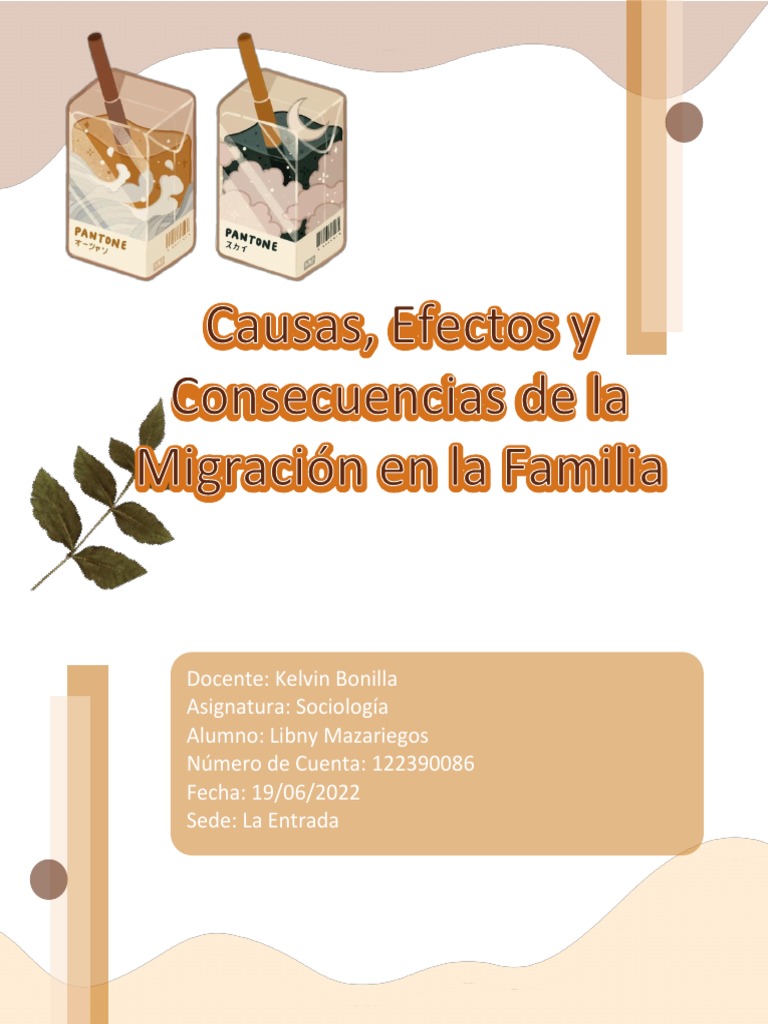 Causas y Efectos de La Migración Familiar. | PDF | Migración humana ...
