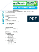 Radicacion de Numeros Reales para Segundo de Secundaria