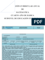 Pca Matematica Cuarto