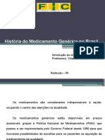 História Do Medicamento Genérico No Brasil