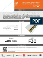 Ficha Techo 33x138mm at 40cm