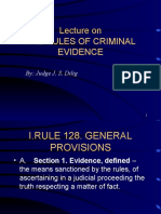 Lecture On The Rules of Criminal Evidence: By: Judge J. S. Dilig