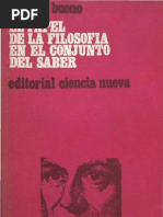 Gustavo Bueno, El Papel de La Filosofia en El Conjunto Del Saber