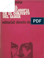 Gustavo Bueno, El Papel de La Filosofia en El Conjunto Del Saber