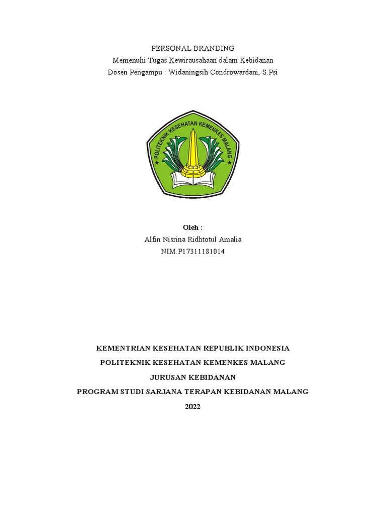 Personal Branding Untuk Bidan Muda Pdf
