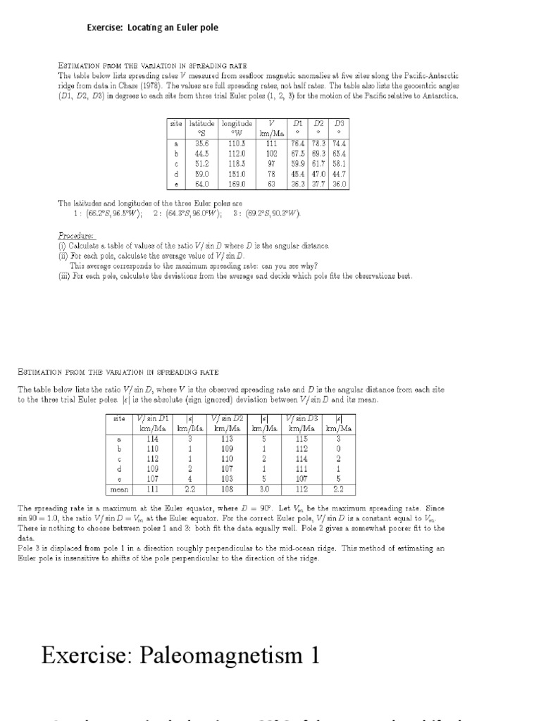 Exercise: Locating An Euler Pole | PDF | Teaching Methods & Materials