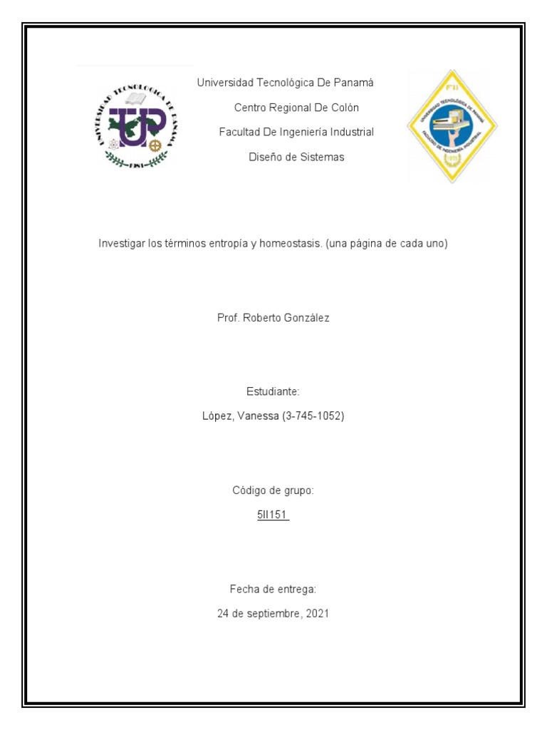 Entropia y Homeostasis PDF Entropía Homeostasis