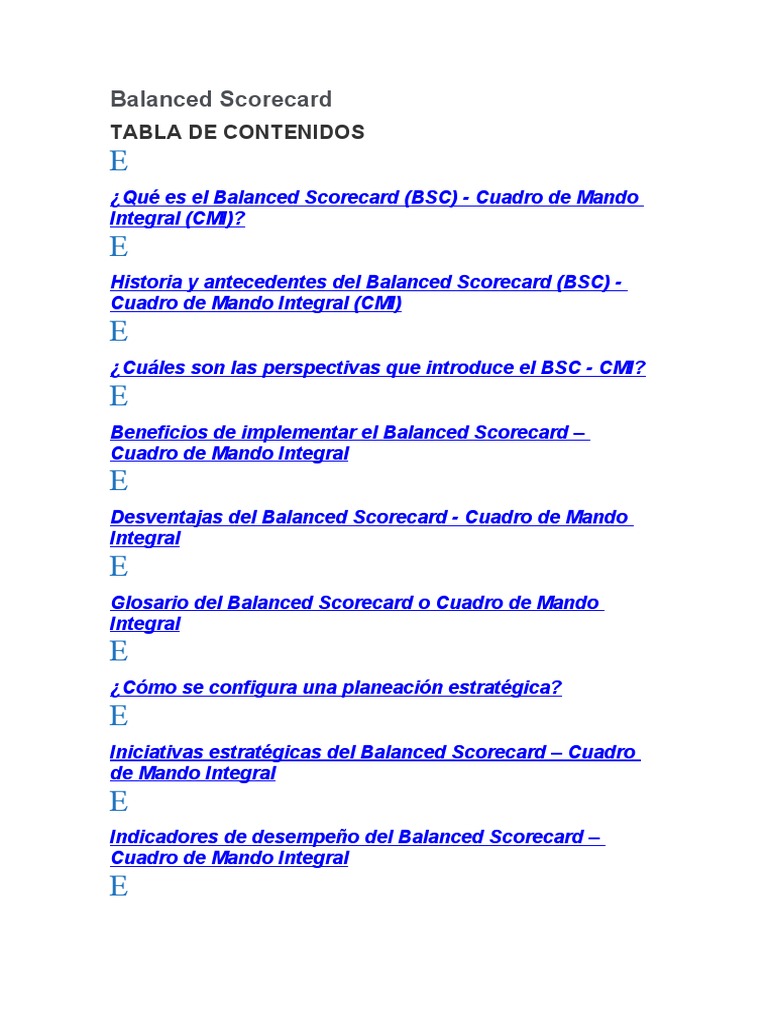 Guía Completa sobre Balanced Scorecard | PDF | Planificación | Business