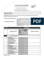 PRE-REC-FO-009 Protocol Review Assessment Form