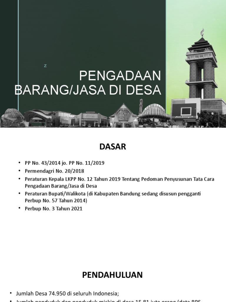 Bt. Pengadaan Barang Jasa Di Desa | PDF