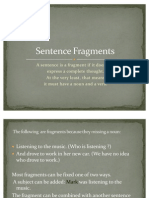 Sentence Fragments