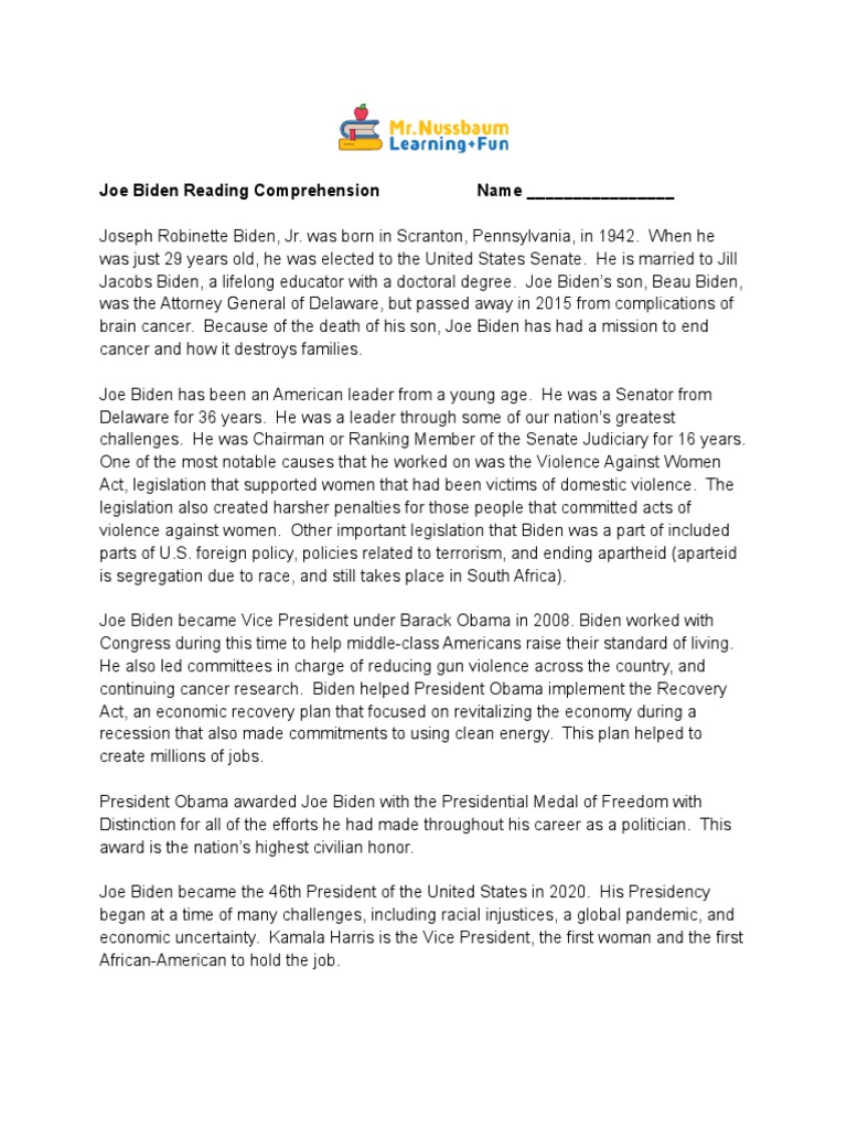 Joe Biden: A Political Journey | PDF | Joe Biden | Vice President Of ...