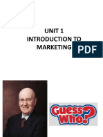 Unit 1 Introduction To Marketing