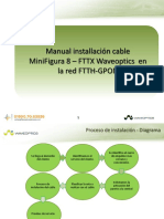 Manual Installación Cable MiniFigura 8 FTTX Waveoptics en