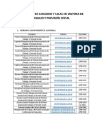 Directorio de Juzgados Laborales y Telefonos