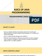 Basics of Java Programming