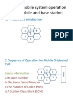 Cellular Mobile System Operation With Mobile and Base