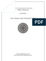 Rassegna Stampa VIN SANTO DEL CHIANTI Villa Petriolo