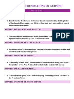 Theoretical Foundations of Nursing: Prelim Quiz 1