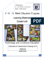 K To 12 Entrep-Based Photo Editing Learning Module