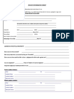 Tenant Information Sheet Form