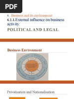 Business and Its Environment: External Influence On Business Activity