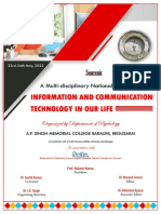 Information and Communication Technology in Our Life: Souvenir