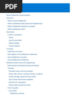 Azure Databricks Documentation